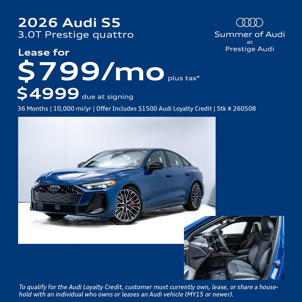 Audi S5 Lease Offer