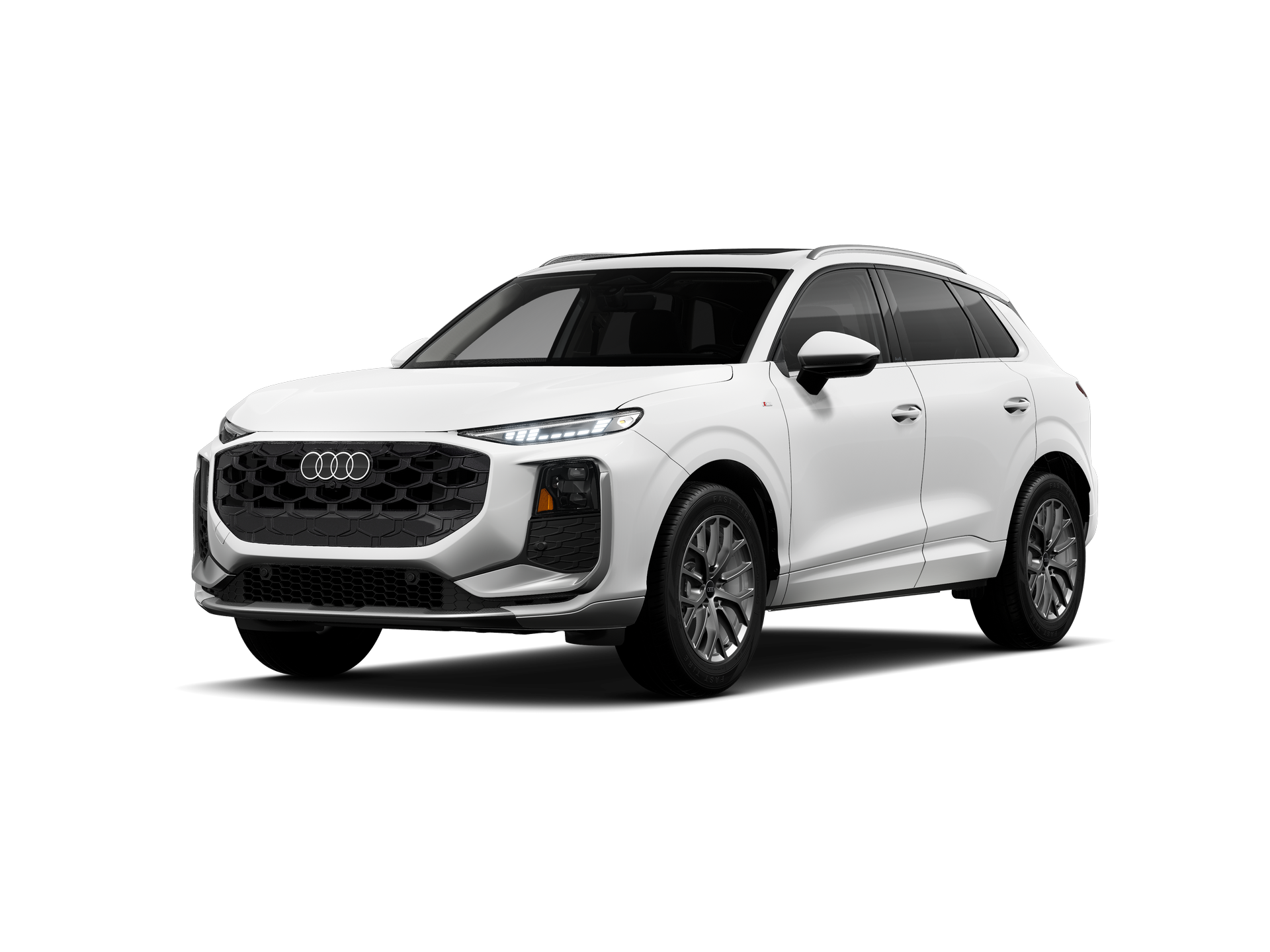 White Audi Q3 Quattro trim.
