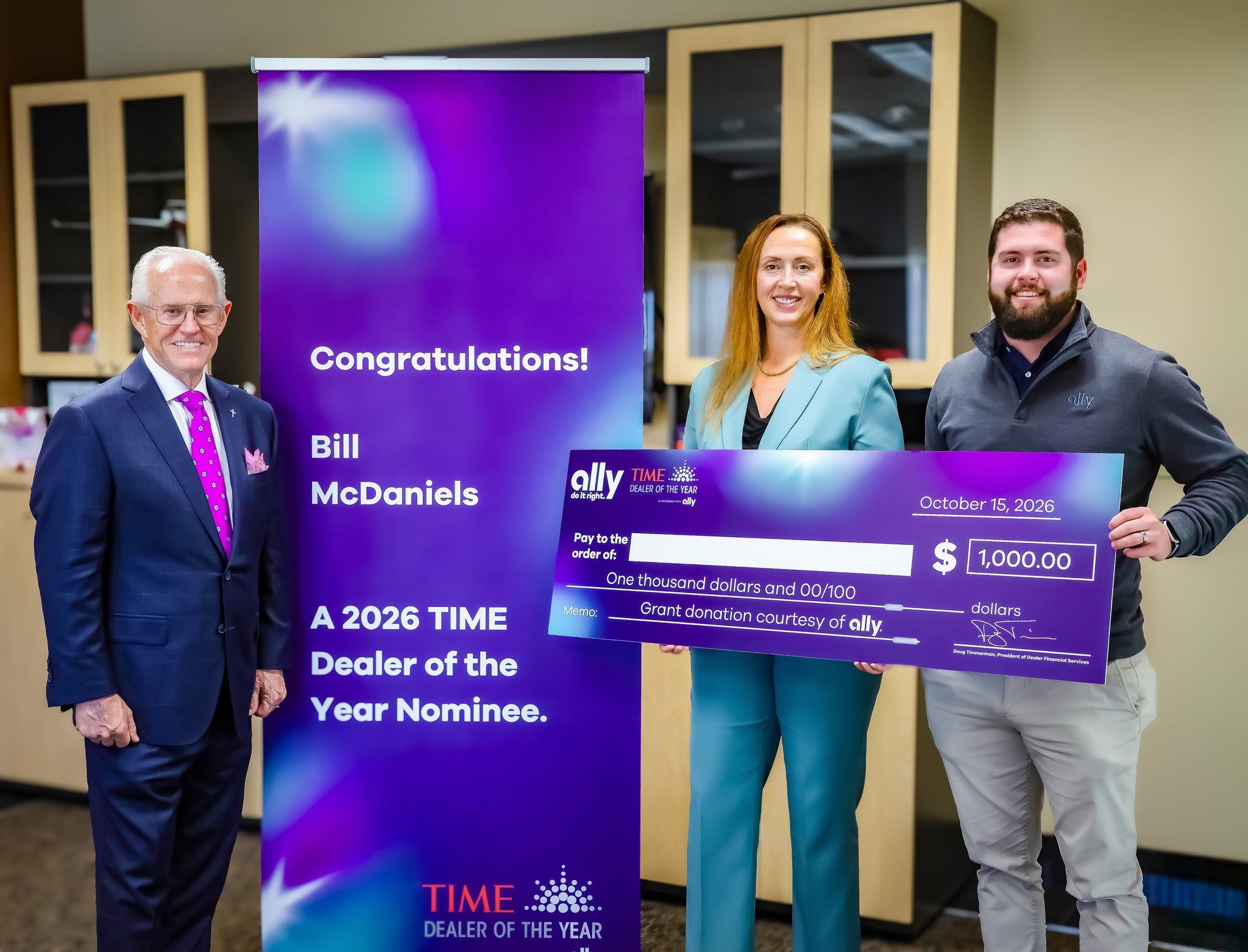 In 2026, McDaniels Automotive Group President and CEO Bill McDaniels was recognized as South Carolina’s nominee for the TIME Dealer of the Year Award