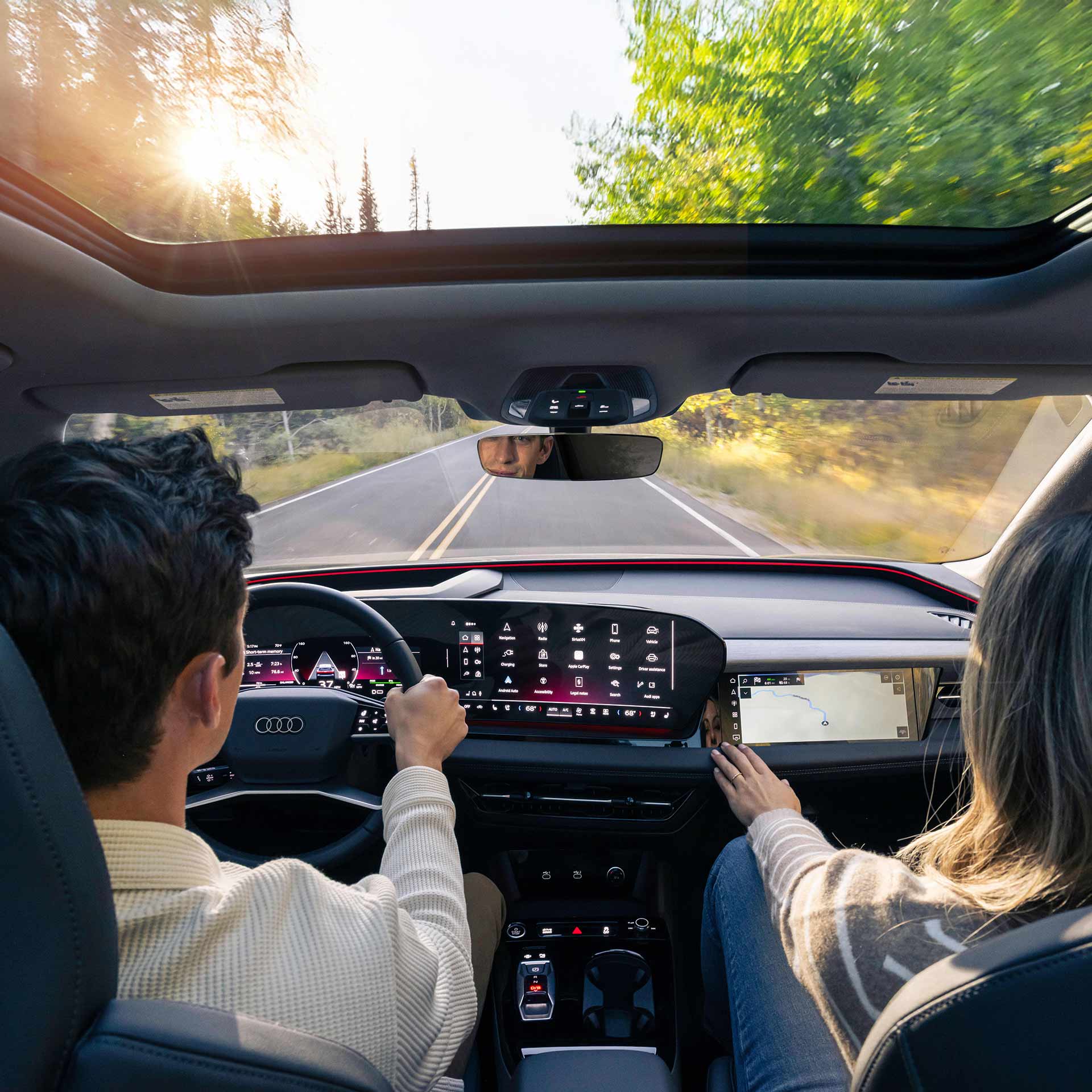 Graphic of Audi Genuine Parts.