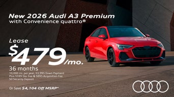 Side view of an Audi A3 driving