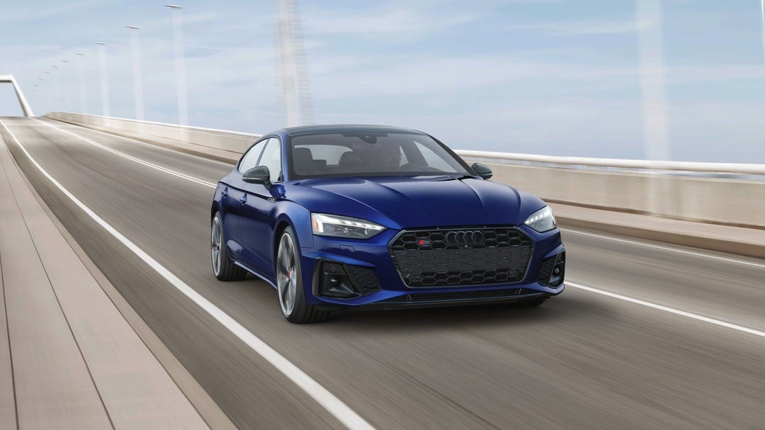Audi S5 driving on a bridge