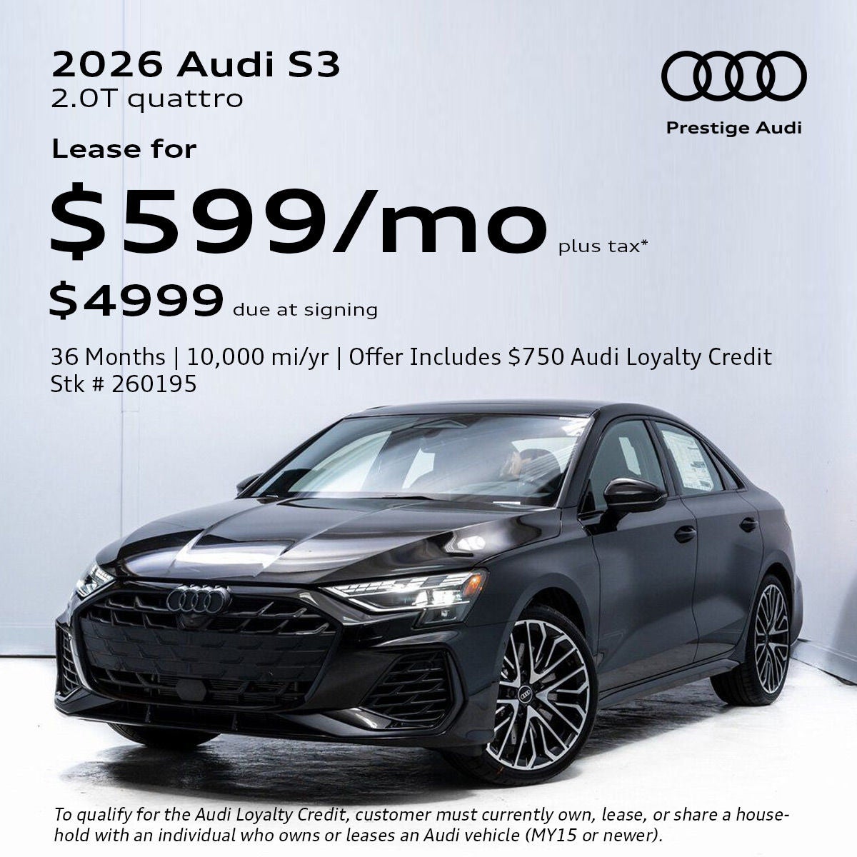 2026 Audi S3 Lease Offer