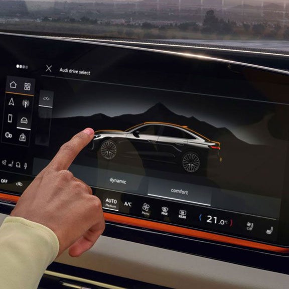Somebody using the Audi Drive select screen on their MMI. 
