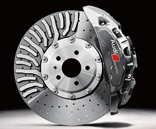 Profile view of vehicle brake. 