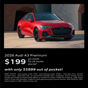 2026 Audi A3 Lease Offer
