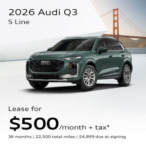 Side facing 2026 Audi Q3 S line parked