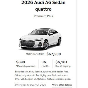 Side view of an Audi vehicle