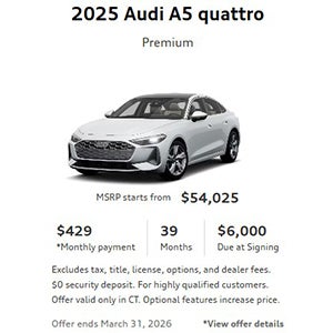 Side view of an Audi vehicle 