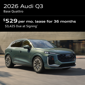 2026 Q3 Base Quattro: Lease for $529 per month for 36 months with $3,425 due at signing