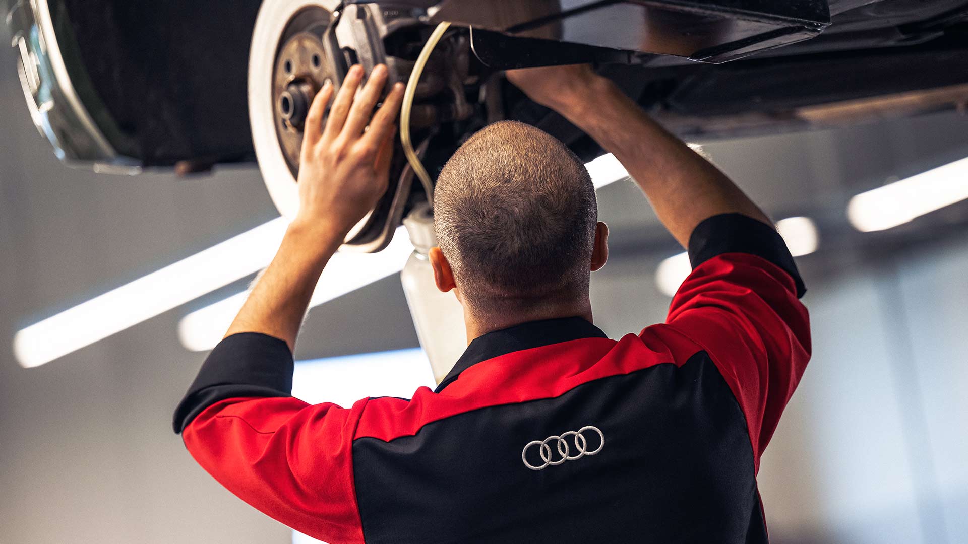 Service Advisor working on Audi