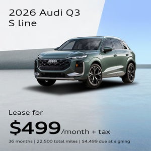 front facing 2026 Audi Q3 S line parked