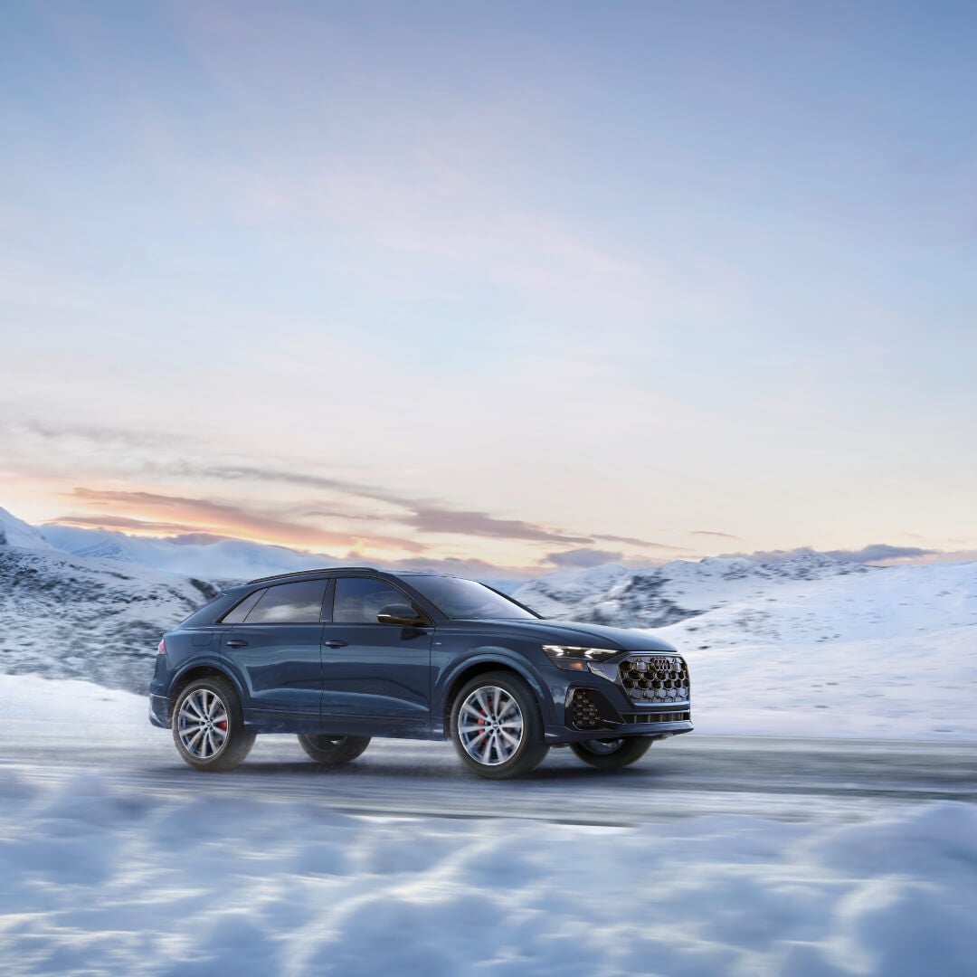 2026 Audi Q8 Exterior Driving Fast In Winter