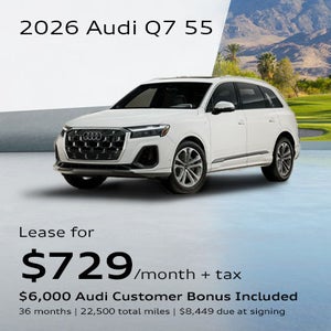 Side angled profile of 2026 Audi Q7 55