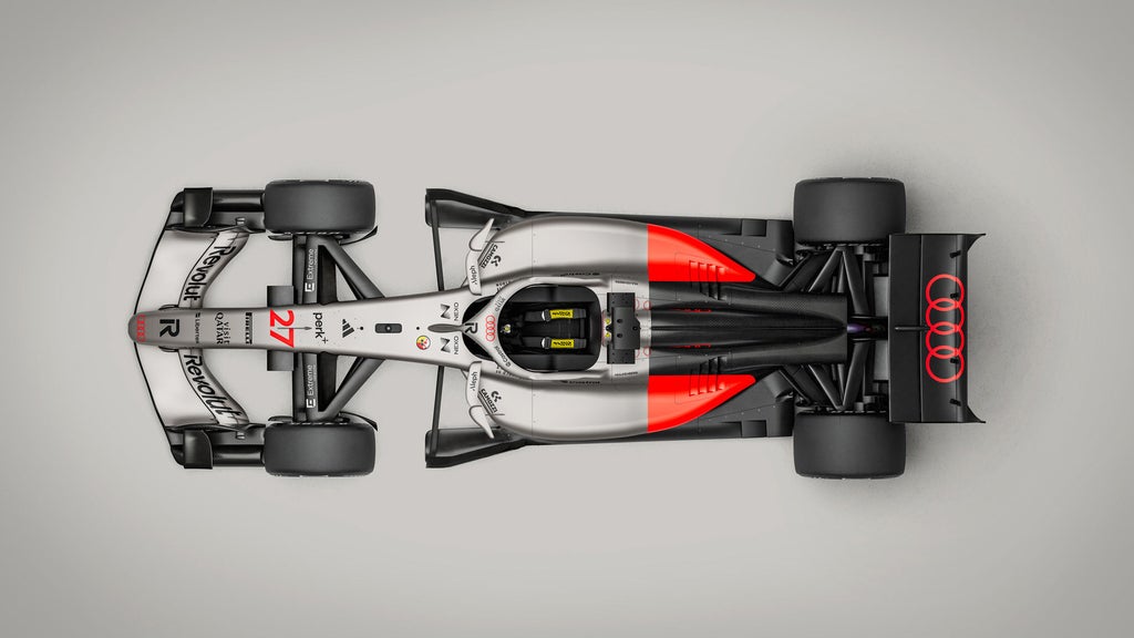 Top-down view of the Audi R26 Concept.