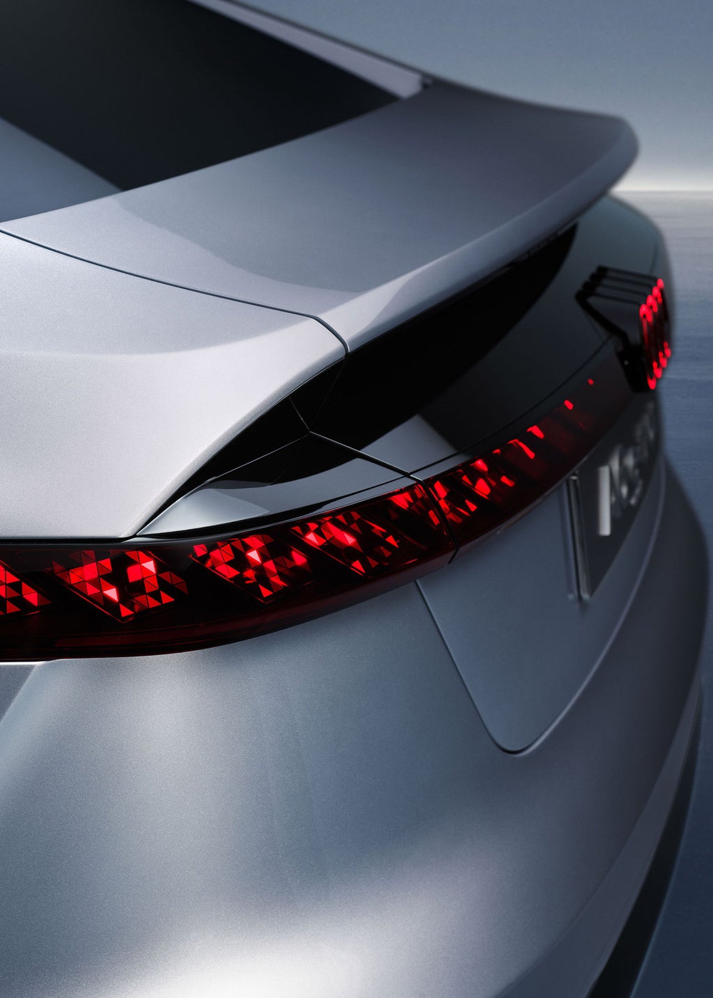 A detail shot of the rear spoiler.