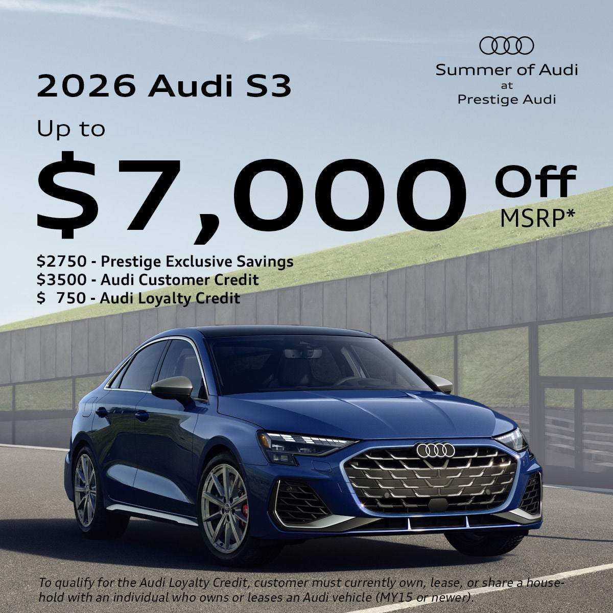 2026 Audi S3 - Up to $7000 Off MSRP*