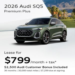 Side angled profile of 2026 Audi SQ5 Premium Plus