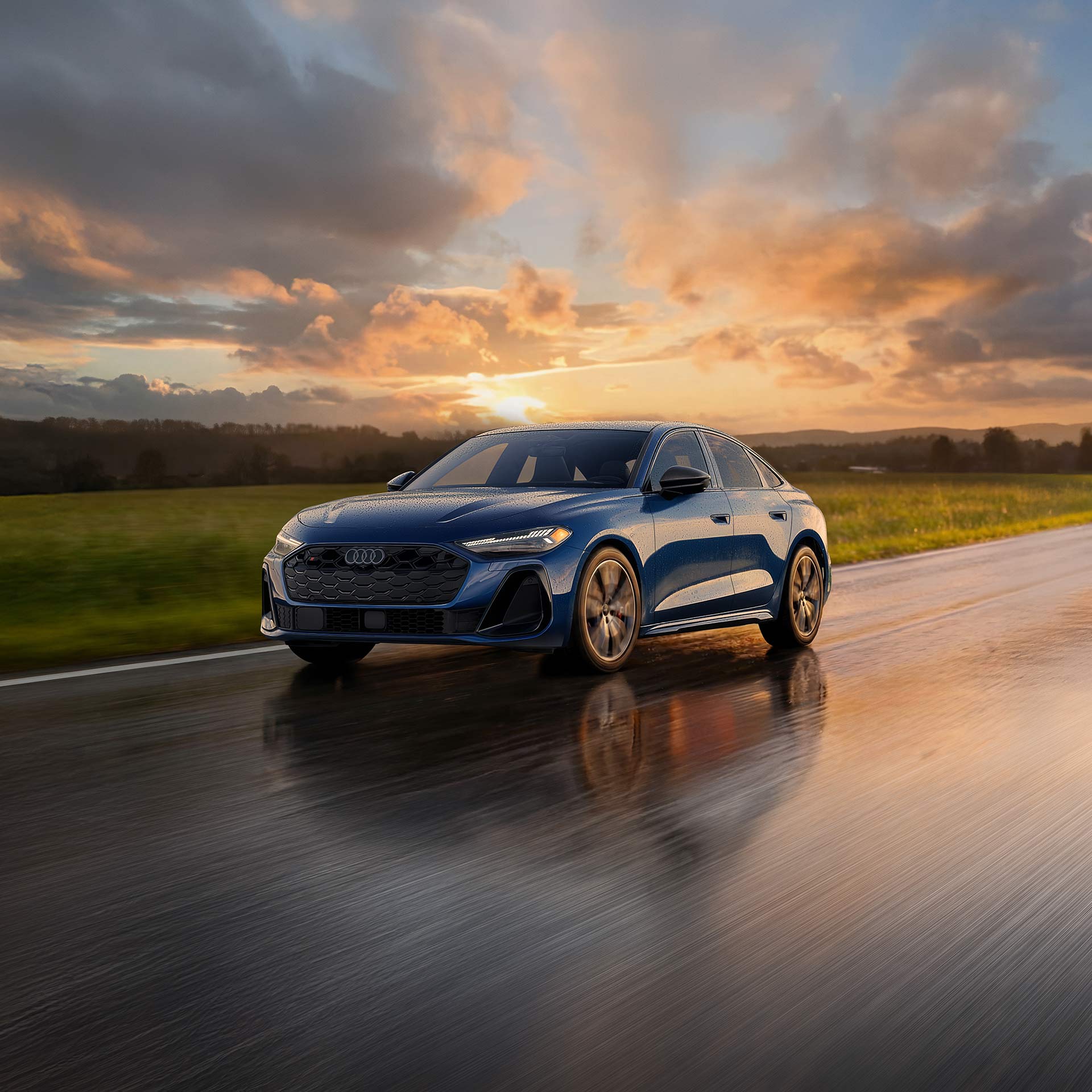 Front profile of an Audi Q3.