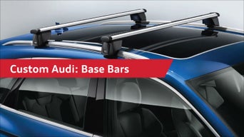 Custom Audi roof rail mounted base racks Thule