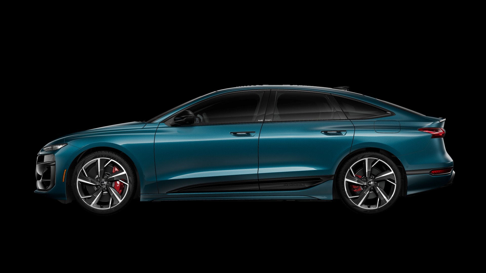 Side-view of the Audi S6 Sportback e-tron.
