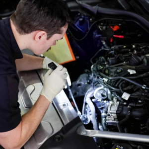 Vehicle fluid change.