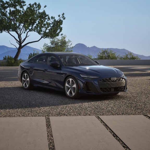 Front 3/4 shot of the Audi A6 Sedan. 