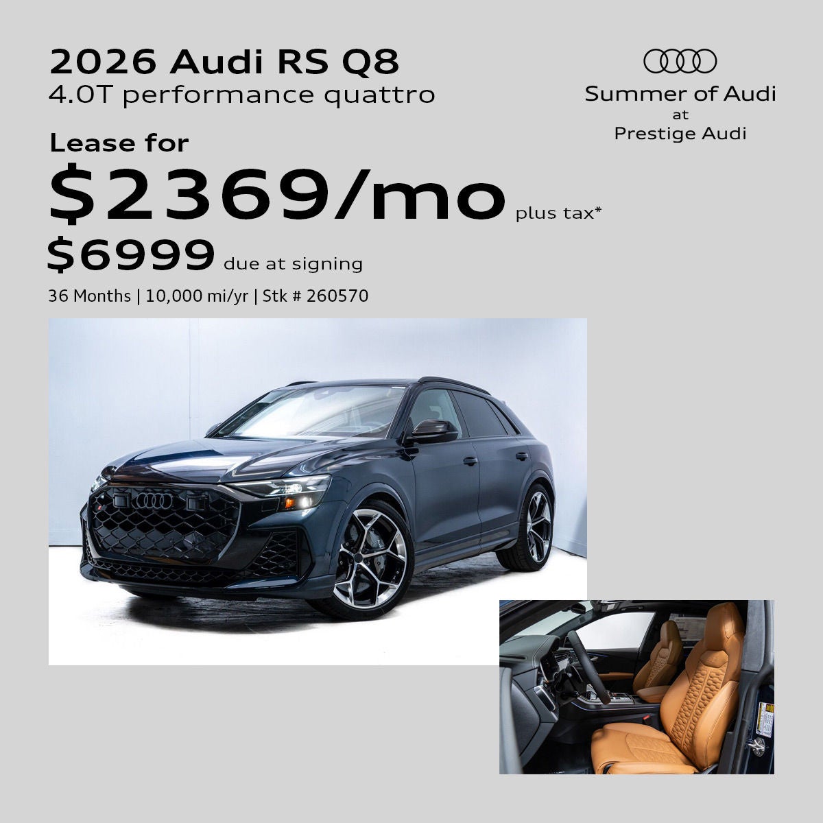 Audi RS Q8 Lease Offer