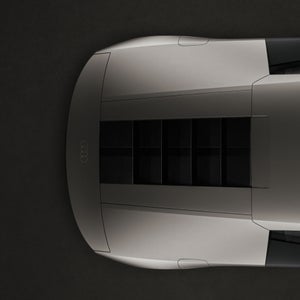 Top-down view of the rear of the Audi Nuvolari.