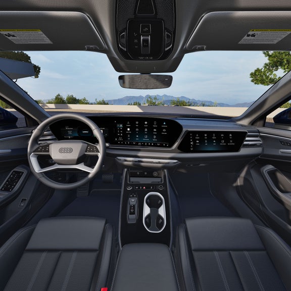 Interior view of the Audi A6 Sedan.