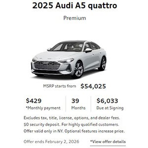 Side view of an Audi vehicle 