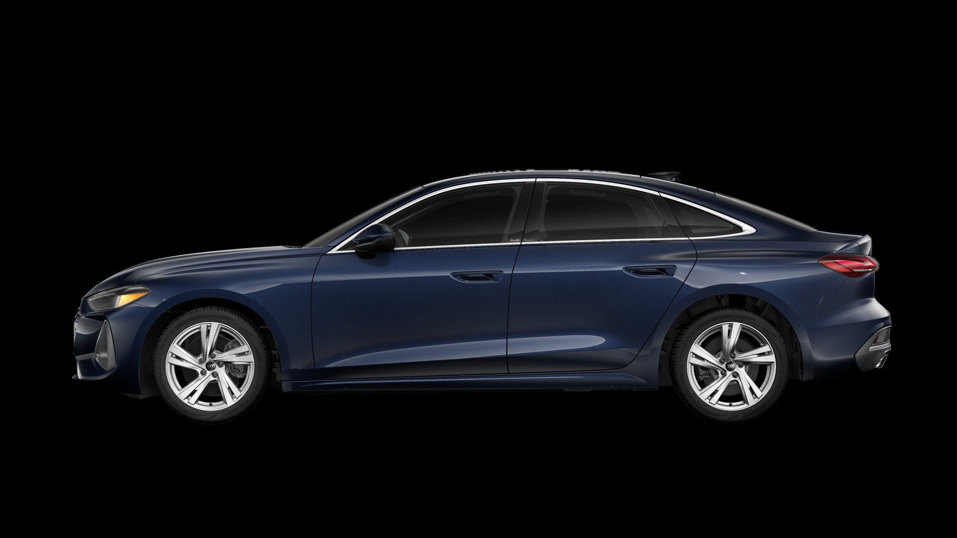 Side-view of the Audi A5.
