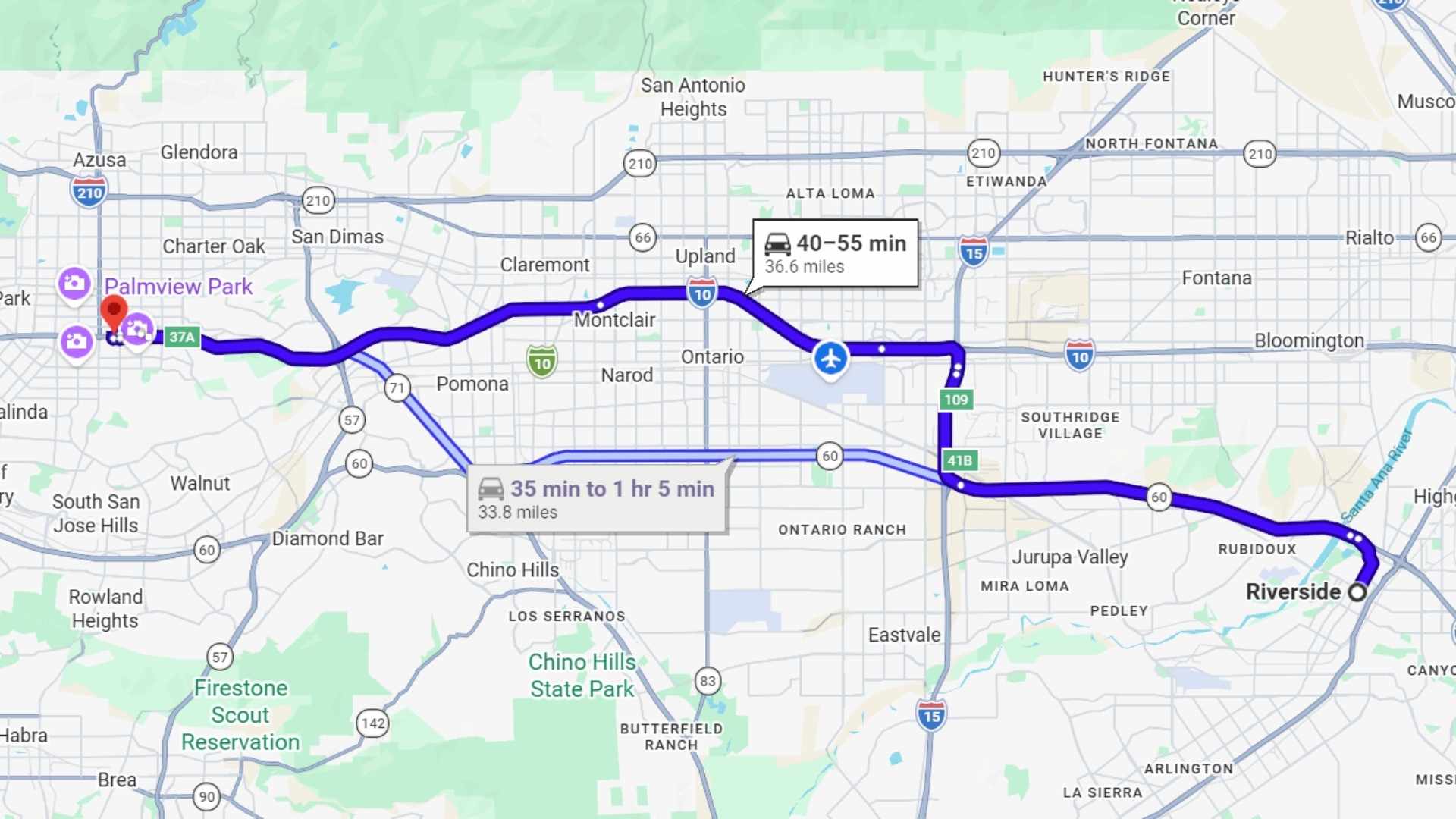 Directions From Riverside to Audi West Covina