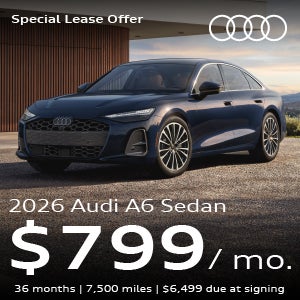 An Audi A6 parked.