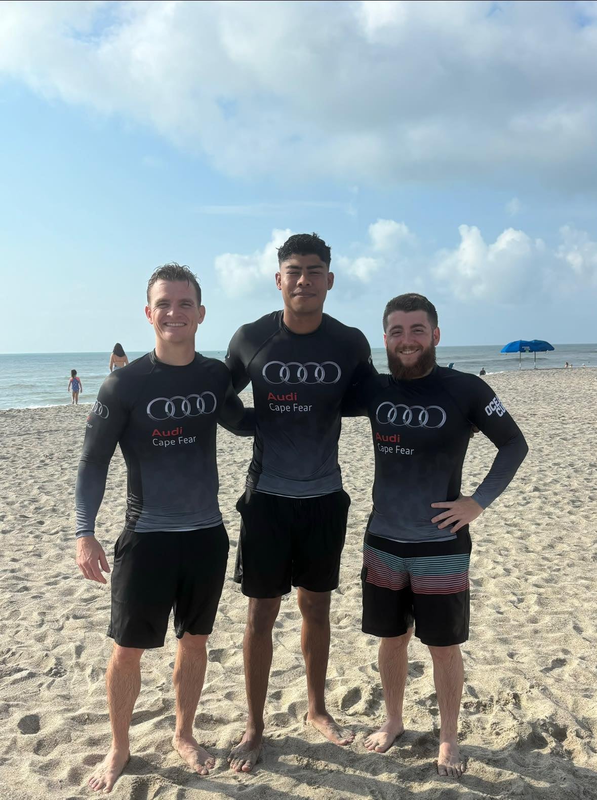 Guys on a beach 