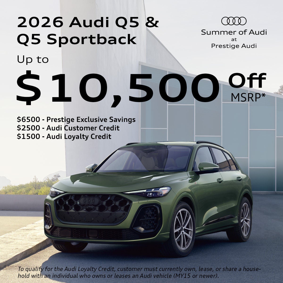 Audi Q5 and Q5 Sportback Discount