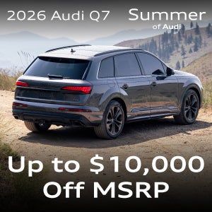 An Audi Q7 SUV parked.