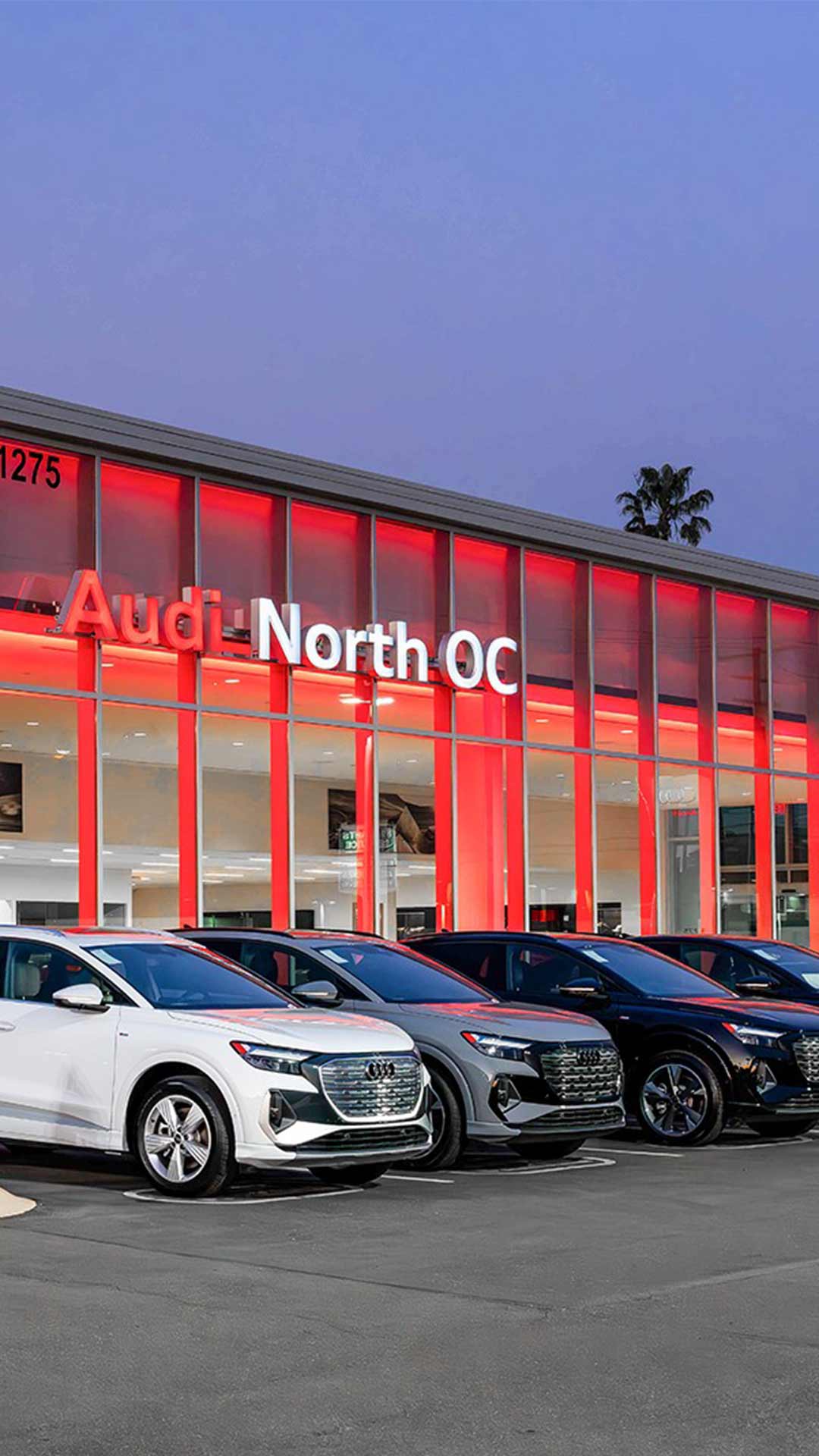 Exterior view of Audi North OC's dealership