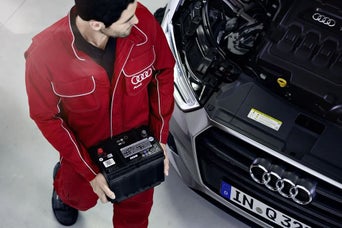 Service technician serving brakes.