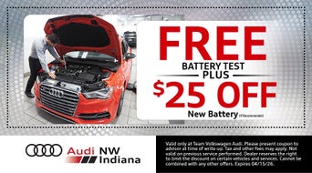 Free battery inspection plus $25 off replacement if needed