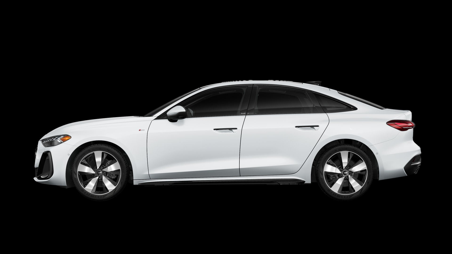 Side-view of the Audi A5.