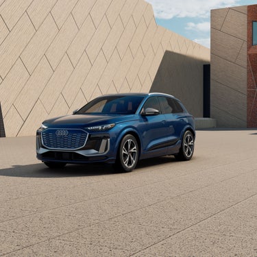 Profil avant de l'Audi SQ6 e-tron aux trois quarts