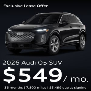 A black Q5 parked.