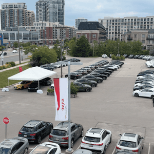 Arial view of the White Tent Event