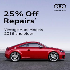 25% Off Repairs on Vintage Audi Models *