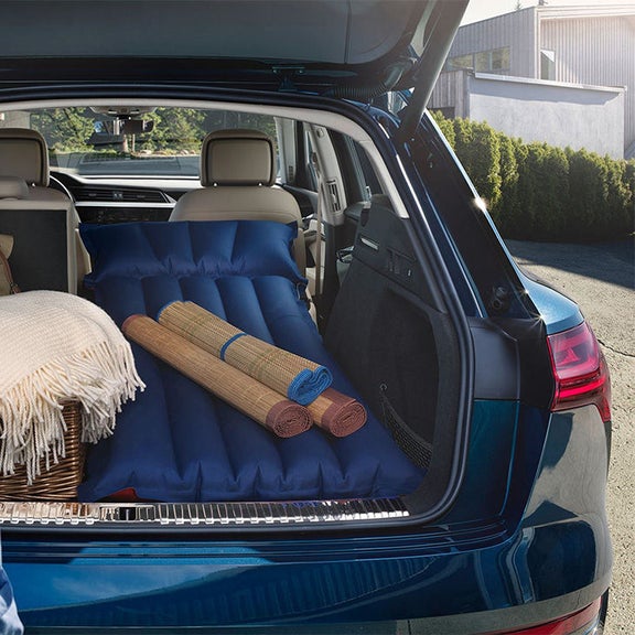 Close-up of the trunk in the Audi e-tron. 