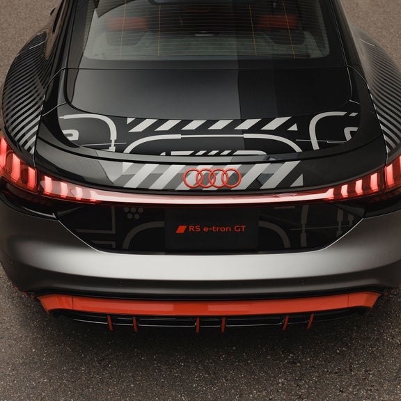 Top down view on the back of the Audi RS e-tron GT project_513/2.