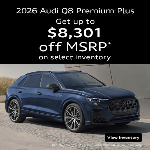 Front view of an Audi Q8