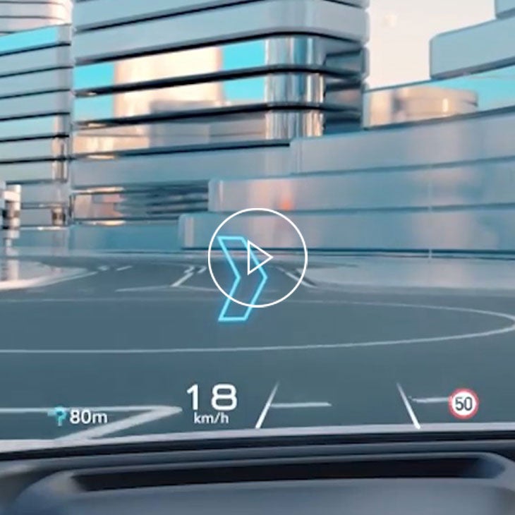 Dramatization of the Head up display Augmented reality.