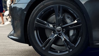 Close-up of Audi Tire. 